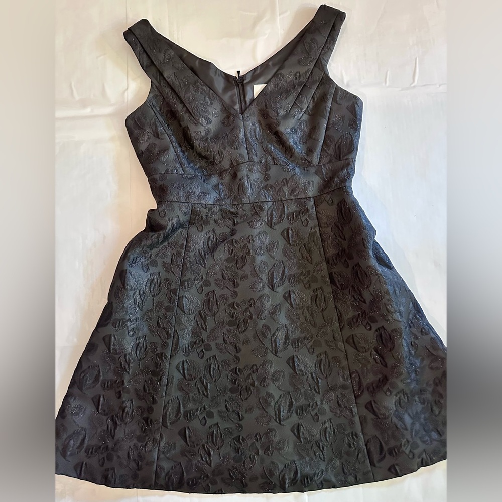 Kate Spade Black Floral Midi Dress